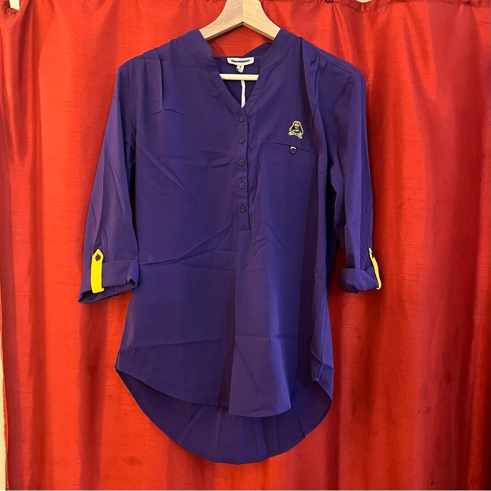 🆕 Eastern Carolina | UG Apparel NCAA Women's Button Down Tunic Top | Size S